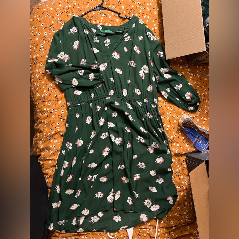 DIP green floral dress (1x)